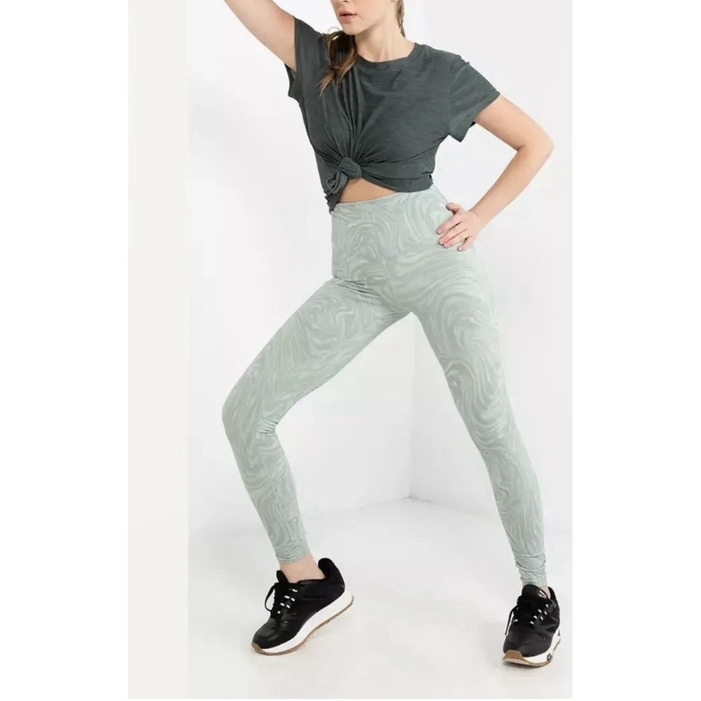 Women's Old Navy Power Chill Green Extra-High Rise Go Dry Activewear Leggings L
